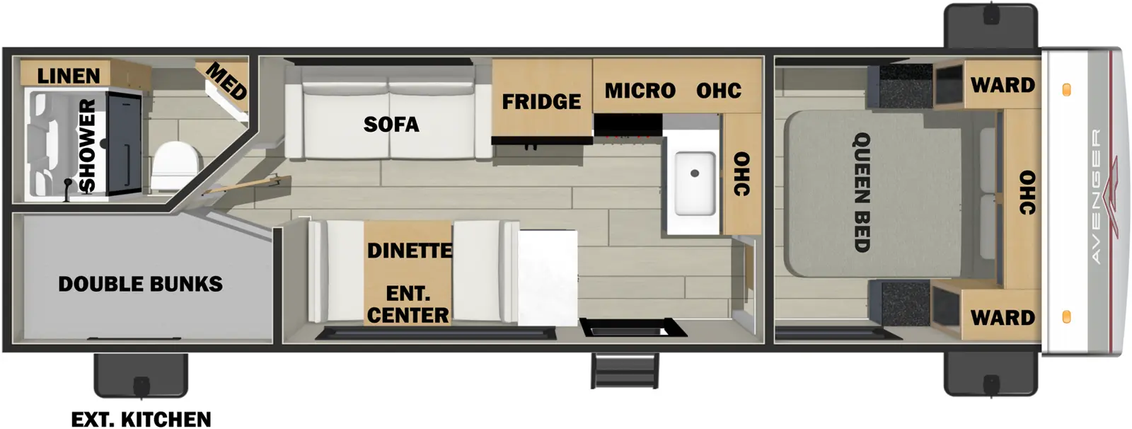 Avenger 25BKLE Floorplan